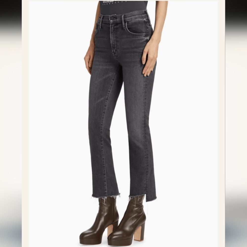 MOTHER | The Insider Crop Step Fray | Up in Smoke (Gray) | 31